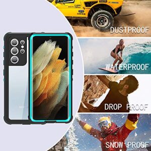 Samsung Galaxy S21 Ultra Waterproof Case, Galaxy S21 Ultra Case with Screen Protector, Heavy Duty Protective IP68 Waterproof Case for Samsung Galaxy S21 Ultra 6.8",2021 (S21 Ultra-6.8", Teal)