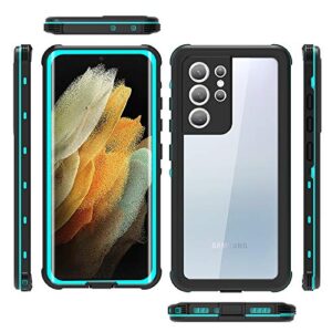 Samsung Galaxy S21 Ultra Waterproof Case, Galaxy S21 Ultra Case with Screen Protector, Heavy Duty Protective IP68 Waterproof Case for Samsung Galaxy S21 Ultra 6.8",2021 (S21 Ultra-6.8", Teal)