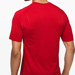 Lululemon Athletica Lululemon Mens Metal Vent Tech Short Sleeve Shirt (Dark Red, M) Medium