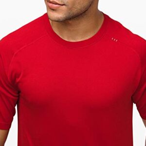 Lululemon Athletica Lululemon Mens Metal Vent Tech Short Sleeve Shirt (Dark Red, M) Medium