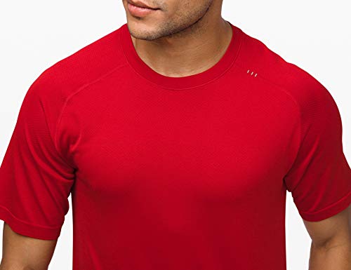 Lululemon Athletica Lululemon Mens Metal Vent Tech Short Sleeve Shirt (Dark Red, M) Medium