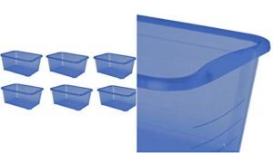 3182-5.5 quart rectangular blue plastic storage box (pack of 6) – qq16