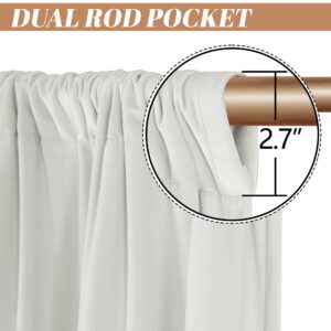 nanbowang Bleach White Velvet Curtains 84 Inches Long Soft Curtains Rod Pocket Thermal Insulated Curtains Window Treatment for Bedroom Light Filtering Curtains Set of 2 Panels