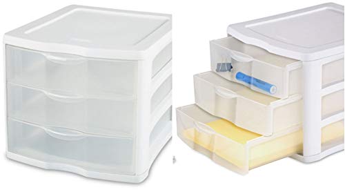 3180-17918004 Clearview Portable 3 Storage Drawer Organizer Cabinets – QQ16