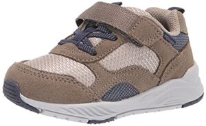 stride rite boy's made2play brighton athletic sneaker, taupe, 13 little kid