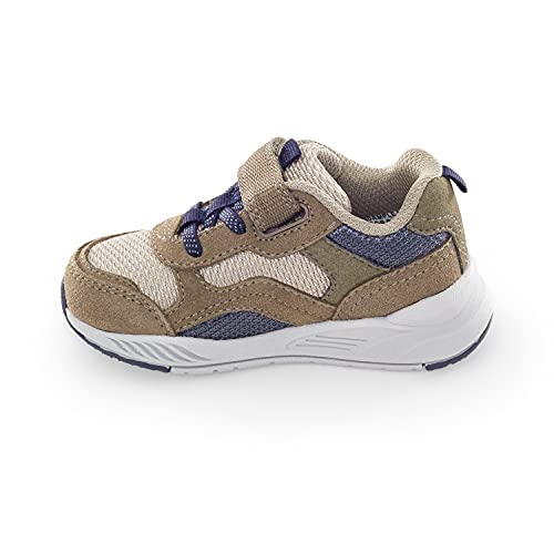 Stride Rite Boy's Made2Play Brighton Athletic Sneaker, Taupe, 13 Little Kid