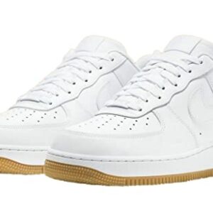 Nike Men's Air Force 1 Low '07 Shoe, White/White-gum Light Brown, 10.5