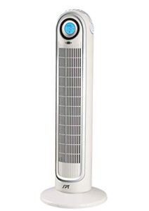 spt sf-1521a: tower fan with ionizer, white/silver trim, weight 12 lbs
