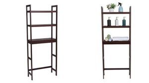 3202 – dark brown - shelf 3 tier free standing bookshelf plant flower rack bathroom – qq09