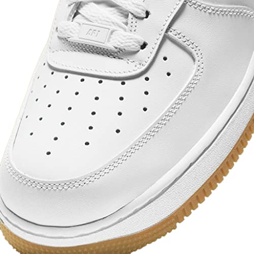 Nike Men's Air Force 1 Low Shoe, White/White-gum Light Brown, 10