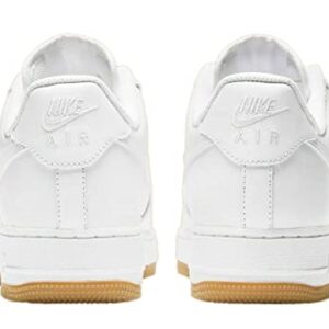 Nike Men's Air Force 1 Low Shoe, White/White-gum Light Brown, 10