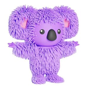 eolo jiggly pets kids’ koala the rubbery walking little bear, full body movement, dancing, shaking, snappy music, sound effects, fantastic stretchy hair, bright purple, ages 4+