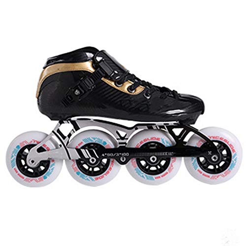 Inline Skates Roller Skates for Adult - Professional Carbon Fiber Speed Skating Shoes Children can Use 4X90MM Wheels Men and Women Speed Skating Roller Shoes