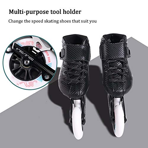 Inline Skates Roller Skates for Adult - Professional Carbon Fiber Speed Skating Shoes Children can Use 4X90MM Wheels Men and Women Speed Skating Roller Shoes