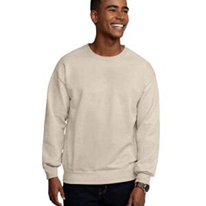 Fruit of the Loom mens Eversoft Fleece Sweatshirts & Hoodies Shirt, Crewneck Sweatshirt - Khaki Heather, Medium US