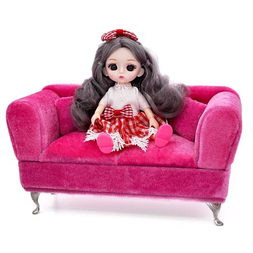 Yikko 1/6 Sofa Cushions for Dollhouse Living Room or Bedroom Decor, 12inch Dolls Accessories, Furniture for Blythe-Doll, Gift for Girls and Women Jewelry Box(K-S86)