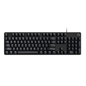 logitech g413 se full-size mechanical gaming keyboard - backlit keyboard with tactile mechanical switches, anti-ghosting, compatible with windows, macos - black aluminum