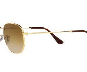 Ray-Ban RB3548 Hexagonal Sunglasses, Gold/Clear Gradient Brown, 54 mm