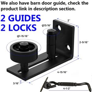 Barn Door Handles Black 12 inch - Sliding Barn Door Handle with Lock Barndoor Hardware Set, Bard Flat Back Plate - Barnwood kit, Inset Knobs Closet Finger Flush Pulls Barnyard Barb Latch Closure Pull