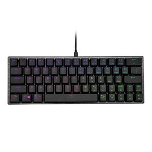 Cooler Master SK620 60% Space Gray Mechanical Low Profile Gaming Keyboard, Linear Red Switches, Customizable RGB, Ergonomic Design, USB-C Connectivity, Mac/Windows, QWERTY (SK-620-GKTR1-US)