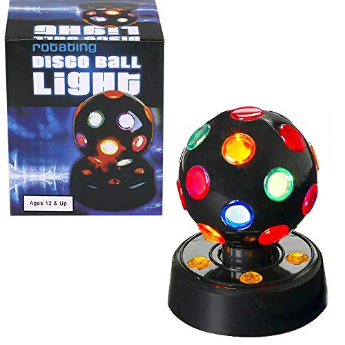 Revolving Disco Ball, Rotating Disco Party for Home and School Parties Decorations, Gatherings Events (9" Disco Light) Multicolored