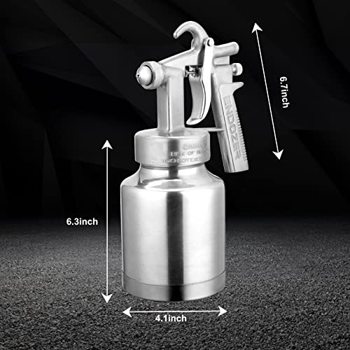 ENDOZER Spray Gun, Siphon Feed, Electroplating Handle, 1000ml, 1.3mm Nozzle for a Variety of Low Viscosity Paints, Such as Lacquer, Enamel, Stain, Urethane with air Flow