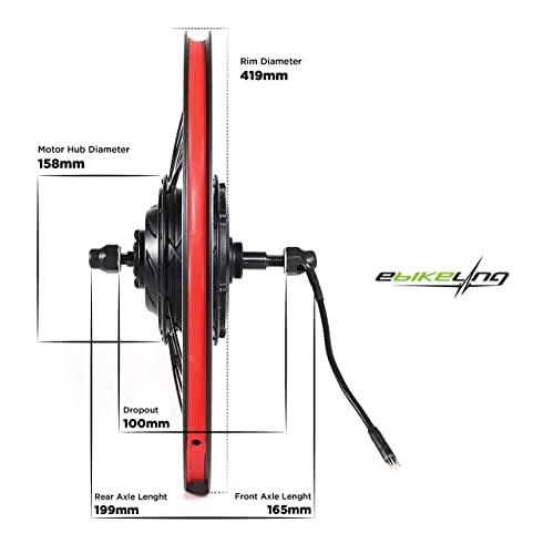 EBIKELING Waterproof Ebike Conversion Kit for Electric Bike 20" Front Wheel Electric Bicycle Hub Motor Kit