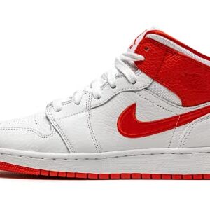 Nike Youth Air Jordan 1 Mid Se GS 85", White/Multi/Color/Chile Red, 6Y