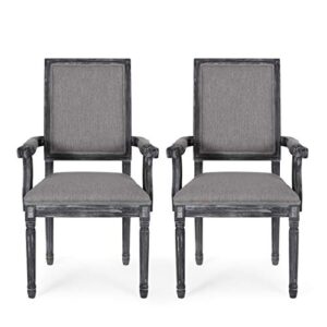 christopher knight home maria dining chair sets, grey