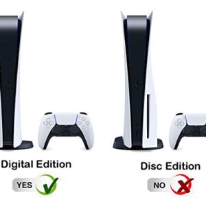 SKINOWN Skin Sticker Decal for PS5 Digital Edition Console and Controllers Purple Sapce