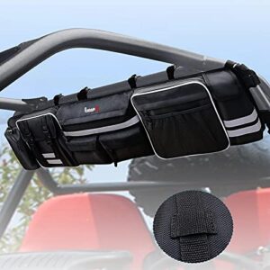 utv large roll cage bag roll bar overhead storage organizer cargo bags with reflective strip compatible with ranger rzr pioneer talon