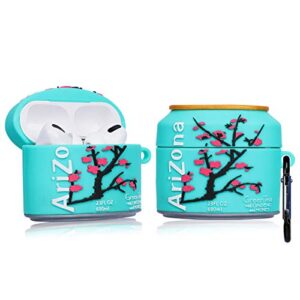 Besoar for Airpod Pro 2019/Pro 2 Gen 2022Case, 3D Cute Silicone Cartoon Kawaii Cool Air pods Cover, Funny Fun Fashion Unique Food for Girls Women Boys Teen Soft Cases for Airpods Pro (Plum Green Tea)