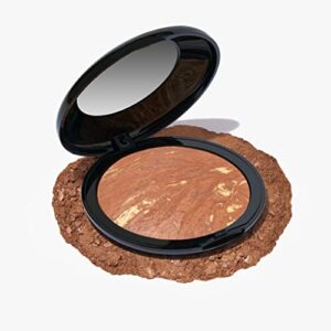 laura geller new york baked face and body frosting - copper glow - supersize 3 oz - illuminating bronzer powder - weightless creamy texture - apply wet or dry