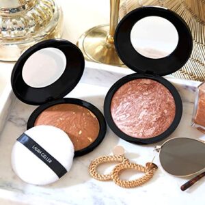 LAURA GELLER NEW YORK Baked Face and Body Frosting - Copper Glow - Supersize 3 Oz - Illuminating Bronzer Powder - Weightless Creamy Texture - Apply Wet or Dry