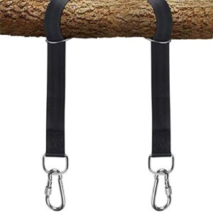 tree swing hanging straps kit holds 2000 lbs,10ft extra long straps strap with safer lock snap carabiner hooks perfect for tree swing & hammocks, perfect for swings,carry pouch easy fast installation