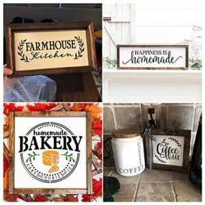 10 Set Farmhouse Kitchen Stencil, Homemade Bakery Rustic Sign Painting Stencils for Home Dining Room Wall Decoration Reusable Templates DIY Wood Sign