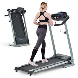 treadmill,treadmills for home,home foldable treadmill with incline,2.5hp portable foldable treadmill with 15 pre set programs and led display panel (black)