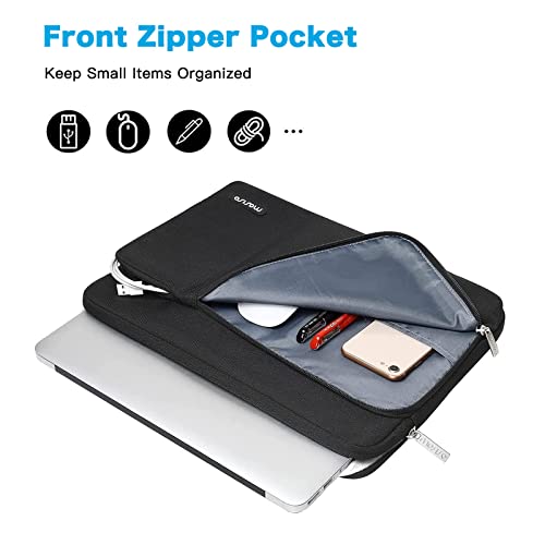 MOSISO 360 Protective Laptop Sleeve Bag Compatible with MacBook Air 15 inch M2 A2941 2023/Pro 16 M2 A2780 M1 A2485 A2141/Pro Retina 15 A1398, 15-15.6 inch Notebook with 2 Front Separate Pockets, Black