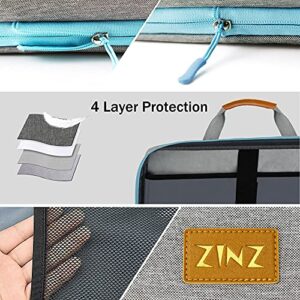 ZINZ Slim and Expandable Laptop Sleeve 15 15.6 16 Inch Case Bag for Popular 15"-16" Notebooks Water-Resistant Handbag Multipurpose Computer Accessories Storage Bag -Gray