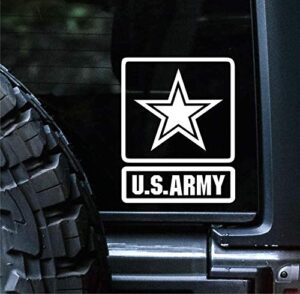 sunset graphics & decals u.s. army decal vinyl car sticker | cars trucks vans walls laptop | white | 5.5 inches | sgd000214