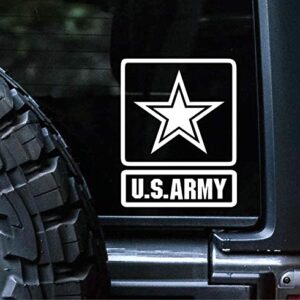 Sunset Graphics & Decals U.S. Army Decal Vinyl Car Sticker | Cars Trucks Vans Walls Laptop | White | 5.5 Inches | SGD000214