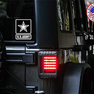 Sunset Graphics & Decals U.S. Army Decal Vinyl Car Sticker | Cars Trucks Vans Walls Laptop | White | 5.5 Inches | SGD000214