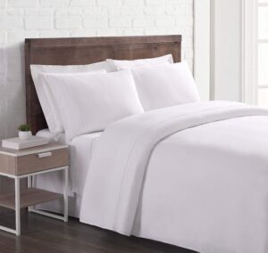 brooklyn loom - linen california king sheet + pillowcase set - moisture wicking fabric - white