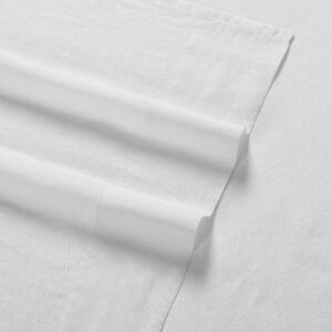 Brooklyn Loom - Linen California King Sheet + Pillowcase Set - Moisture Wicking Fabric - White