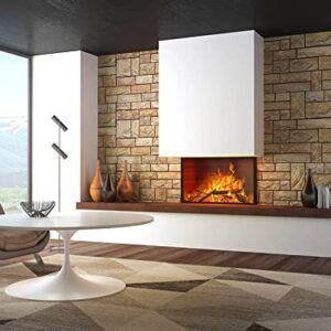 Retro-Art 3D Wall Panels, Pack of 6, Stacked Natural Limestone in Light Brown, PVC, 17.5" x 23.75", Cover 17.31 sq.ft. 566CY