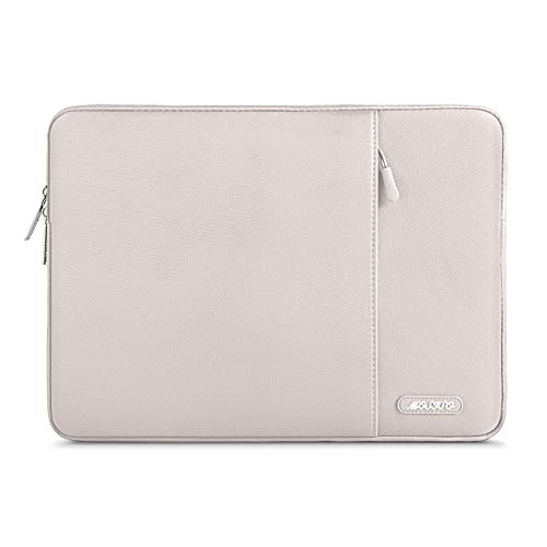 MOSISO Laptop Sleeve Bag Compatible with MacBook Air/Pro, 13-13.3 inch Notebook, Compatible with MacBook Pro 14 inch 2023-2021 A2779 M2 A2442 M1, Polyester Vertical Case with Pocket, Stone Gray