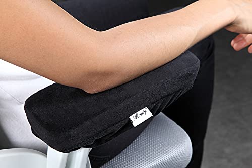 Aloudy Arm Rest Pillow, 2021 New Size 11” Office Chair Armrest Cover Pads, Comfy Desk Chair Cushions for Elbows and Forearms(Large, Set of 2)