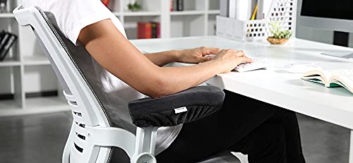 Aloudy Arm Rest Pillow, 2021 New Size 11” Office Chair Armrest Cover Pads, Comfy Desk Chair Cushions for Elbows and Forearms(Large, Set of 2)