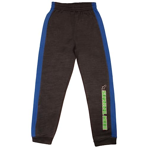 Minecraft Boys 2 Piece Fleece Pants Sets, Pullover Hoodie and Jogger Set for Boys (Blue, Size 4)