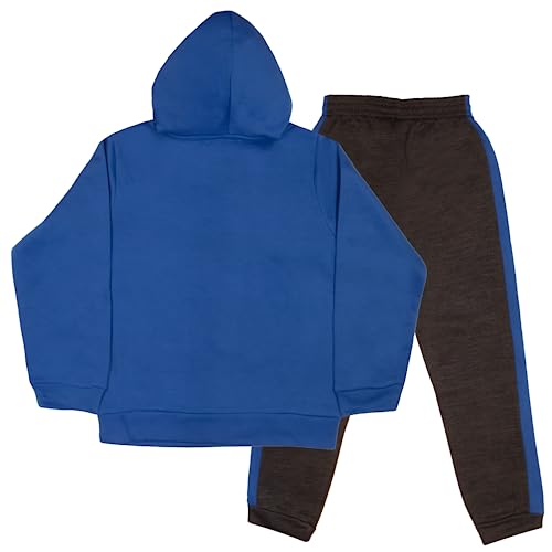 Minecraft Boys 2 Piece Fleece Pants Sets, Pullover Hoodie and Jogger Set for Boys (Blue, Size 4)